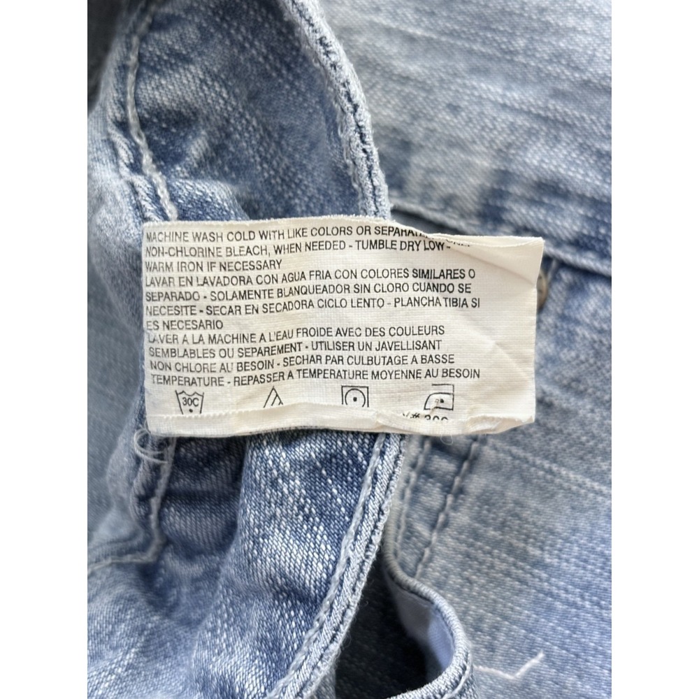 Cropped Denim Capris Embroidered Floral Hem Womens Plus Sz 18W Gloria Vanderbilt - Picture 6 of 13